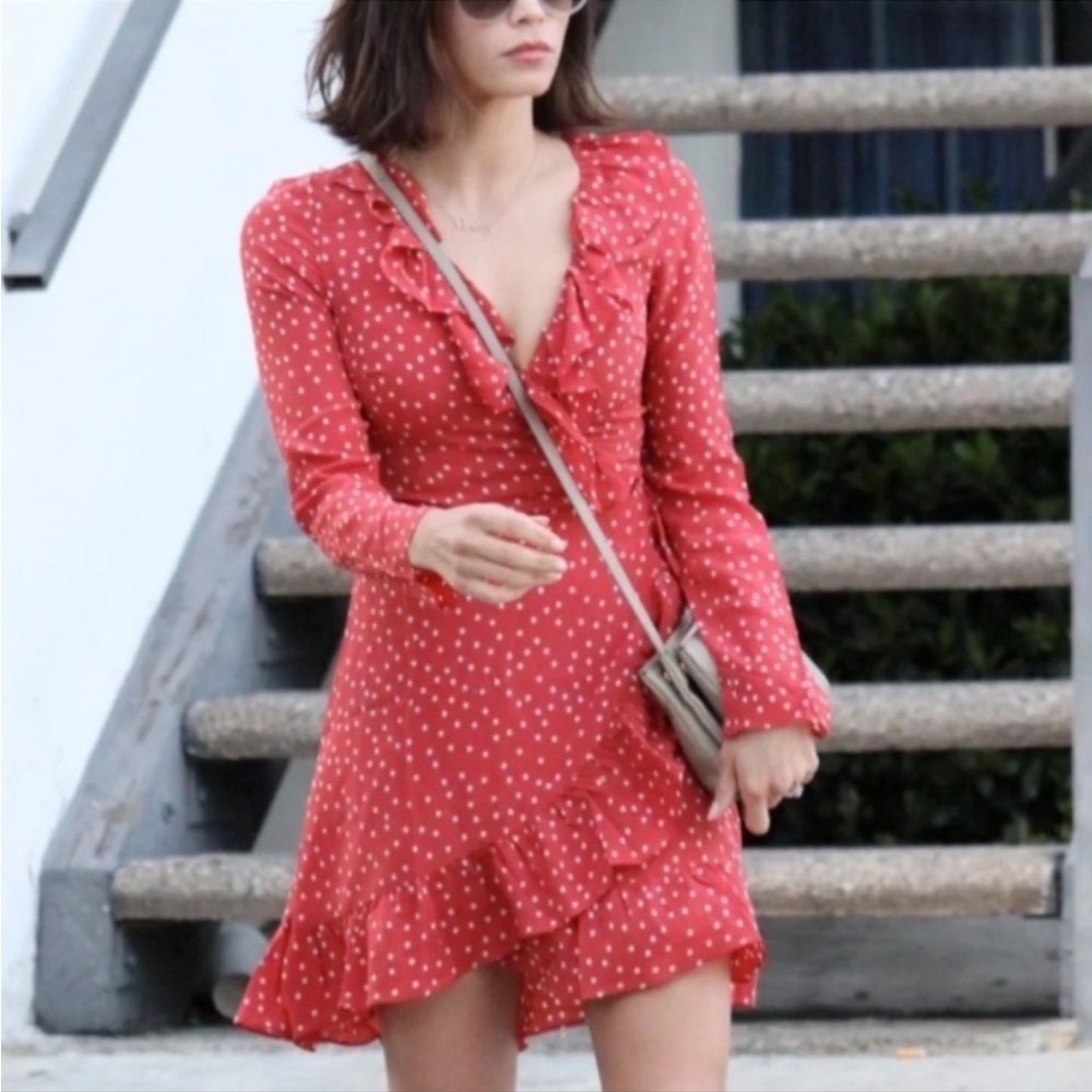 Realisation Par Red Polka Dot Mini Dress